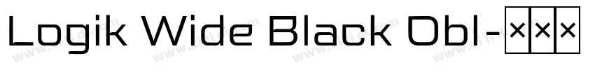Logik Wide Black Obl字体转换